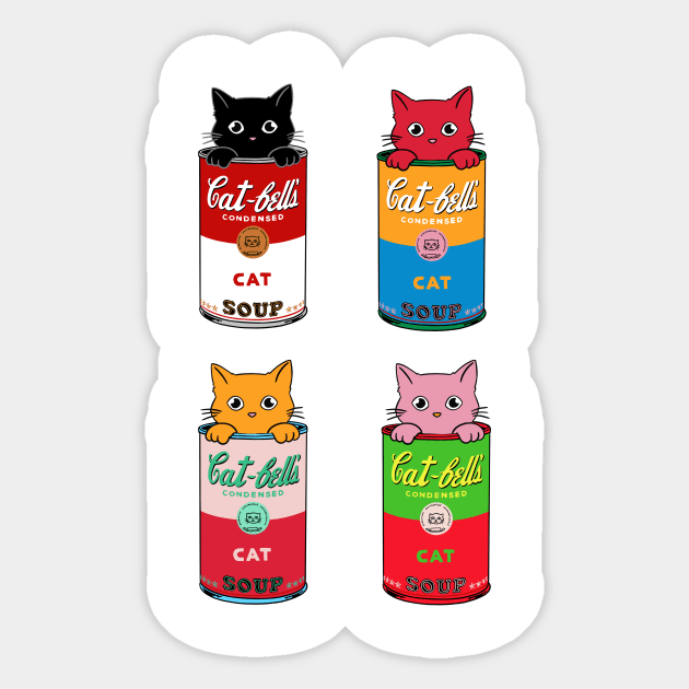 Cats pop art Sticker by coffeeman